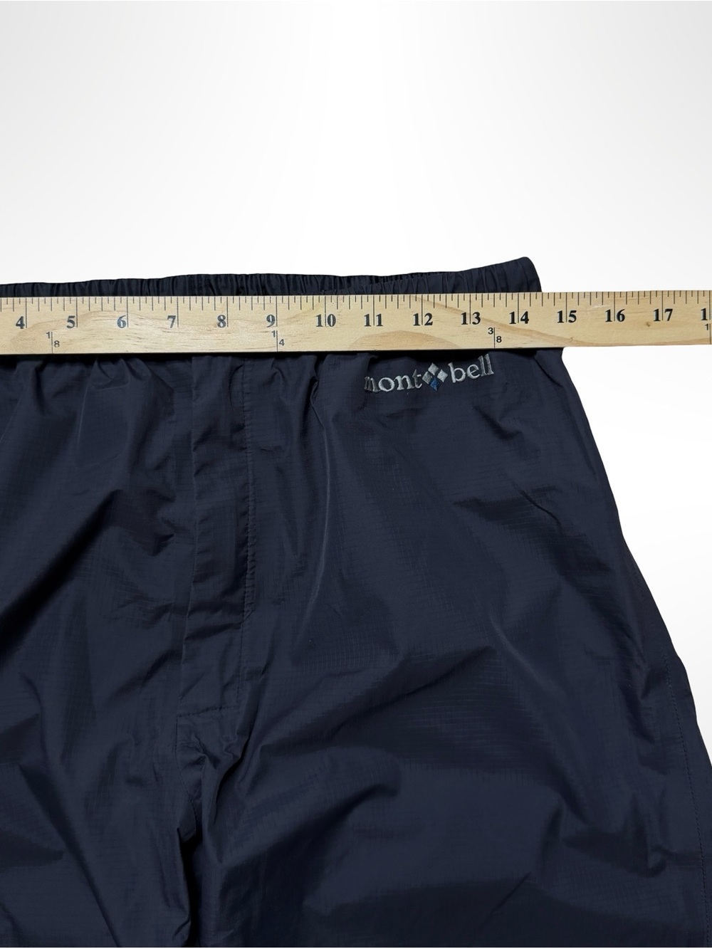 Mont-Bell Nylon Waterproof Rain Shell Drawstring Trackpants Mens Medium Black - Picture 7 of 9